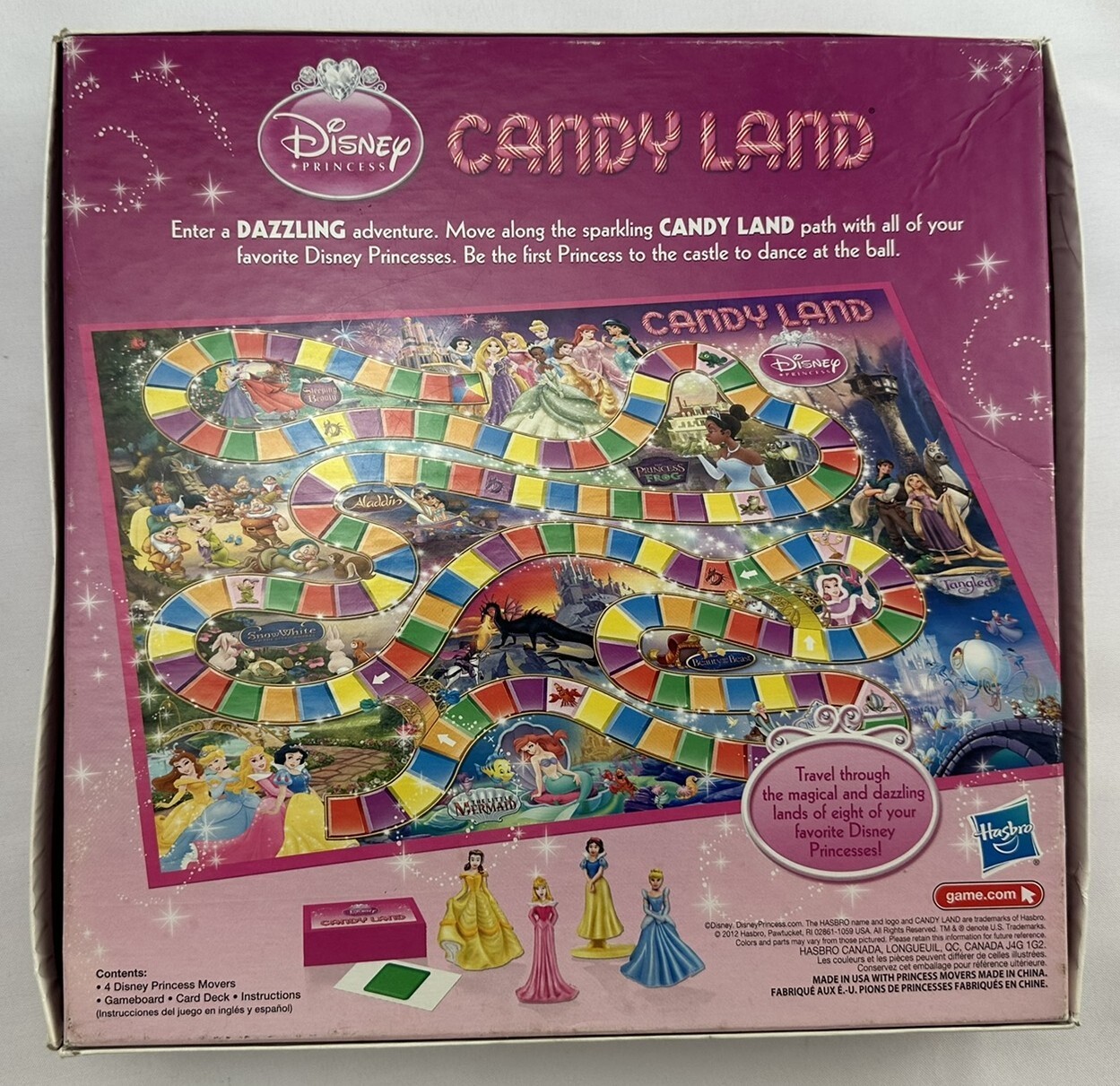 2014 Disney Princess Candy Land Game by Hasbro Complete in Very Good Condition