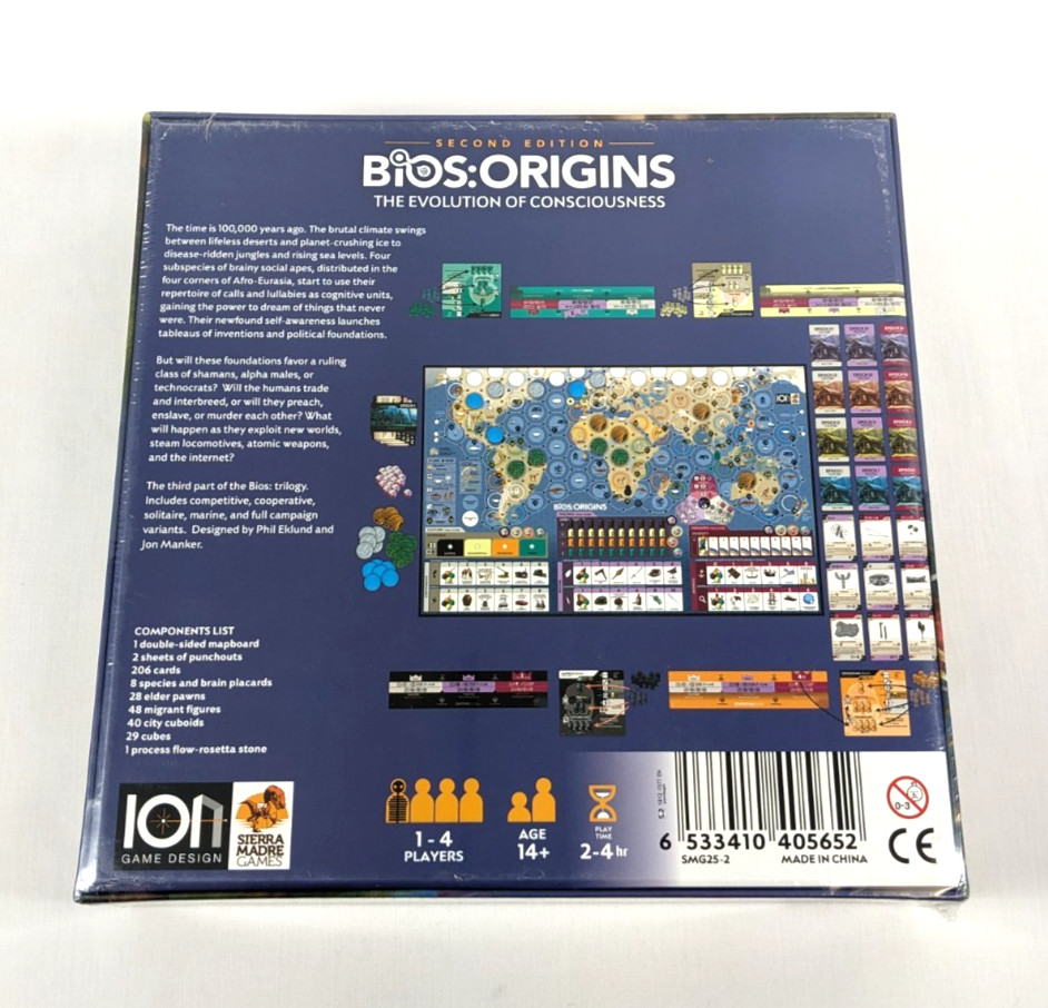 BIOS: ORIGINS 2nd Ed Board Game NEW IN SHRINK Ion Sierra Madre Games 2019