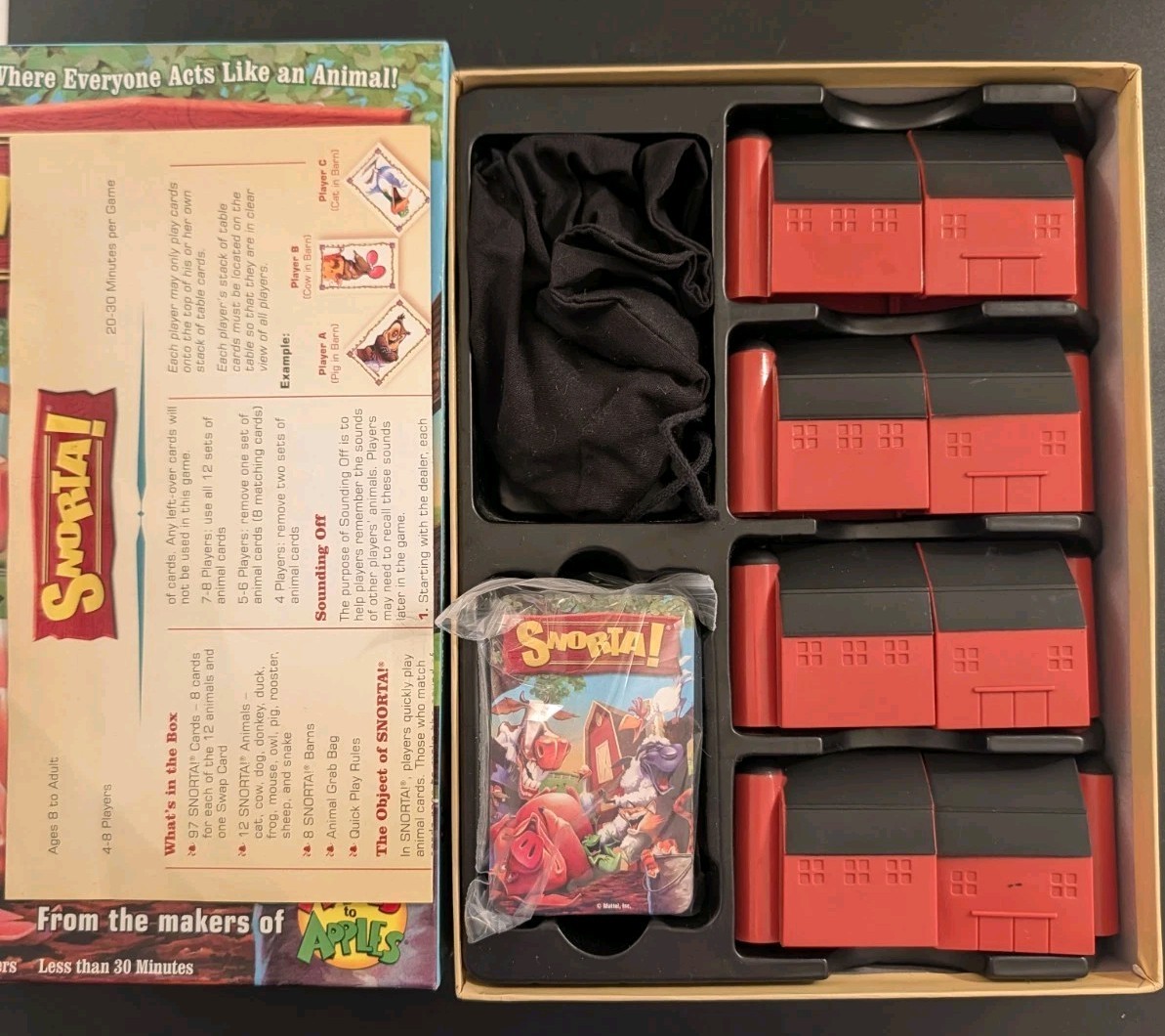 SNORTA! Farm Animal Barnyard Sounds Family Board Game Mattel 2007 100% Complete
