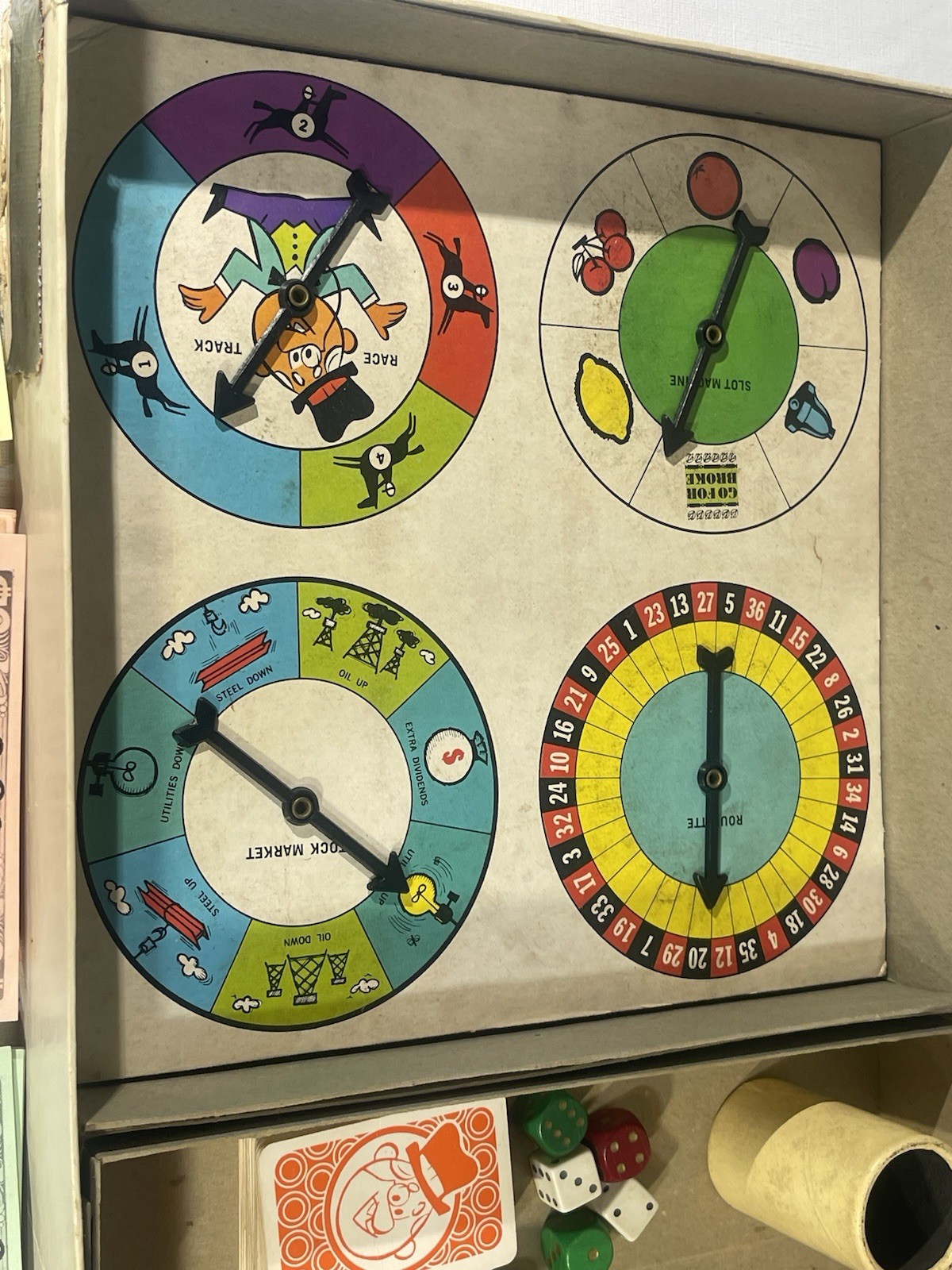 RARE. COMPLETE Vintage 1965 GO FOR BROKE Board Game by Selchow & Righter