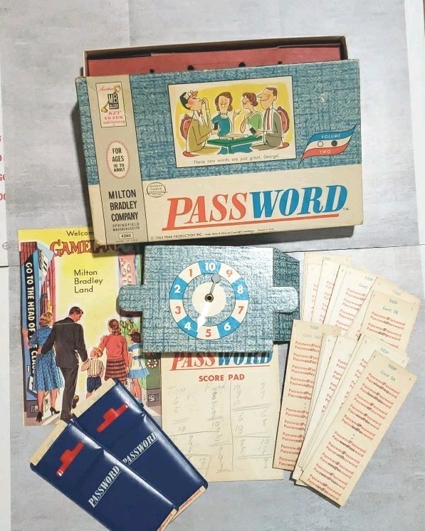 Vtg 1962 Milton Bradley Password Board Game Vol 2 #4260