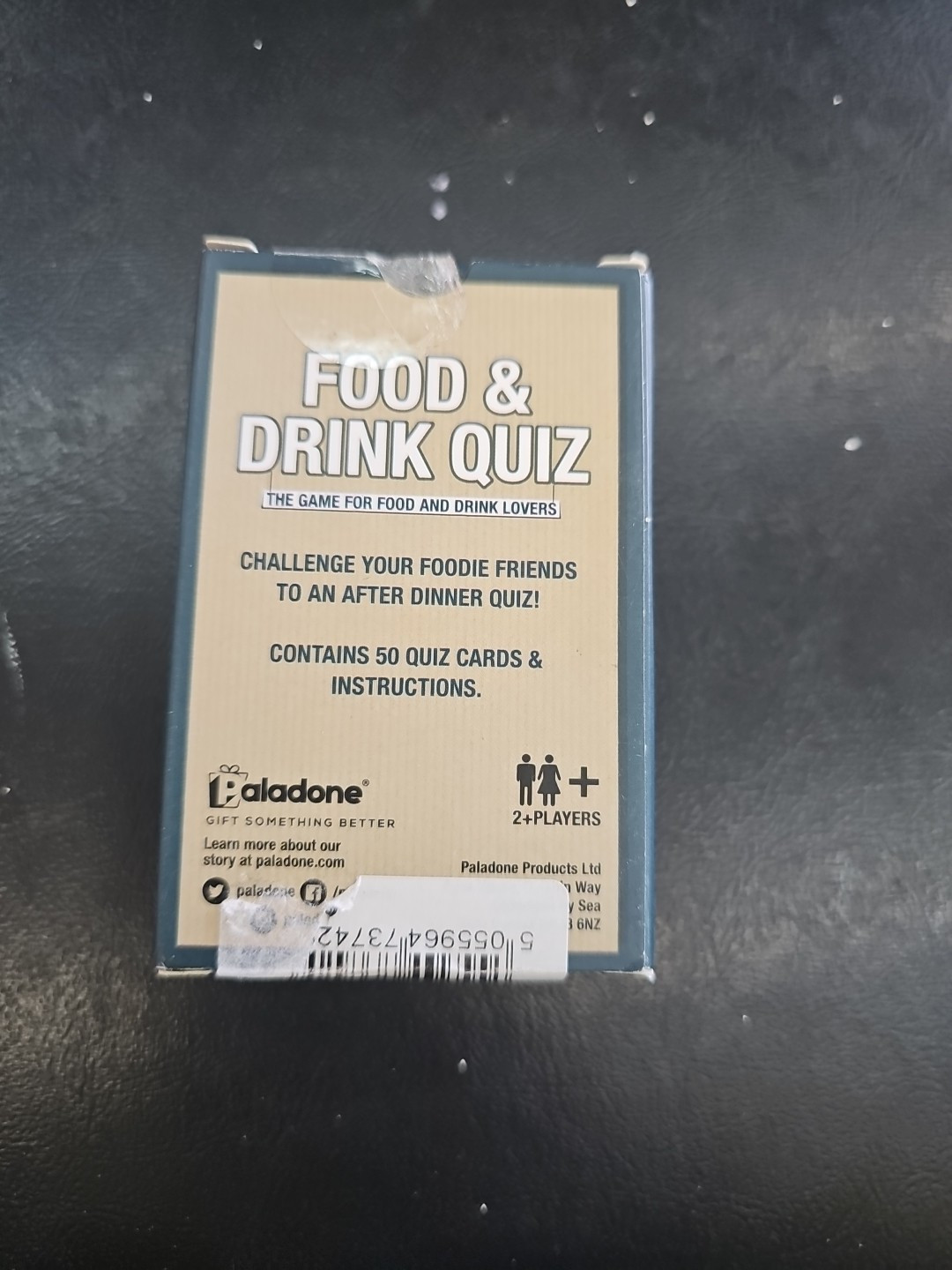 NIB Food & Drink Quiz The Game For Food & Drink Lovers Paladone 50 Cards Trivia