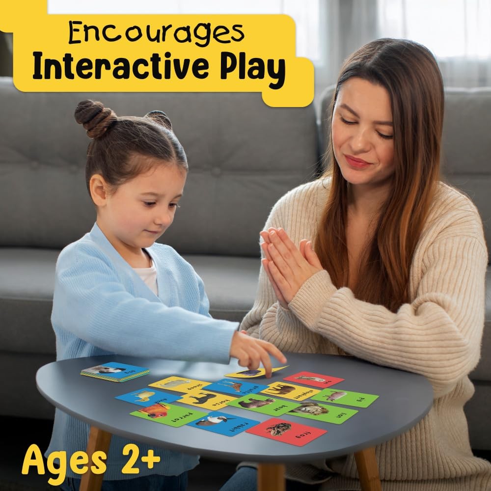 Matching Card Game First 100 Animals Preschool Learning Briarpatch Based Board