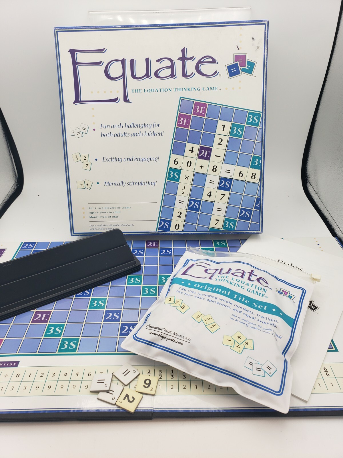 Equate The Equation Thinking Board Game Home Schoolers Teach Math EUC Complete