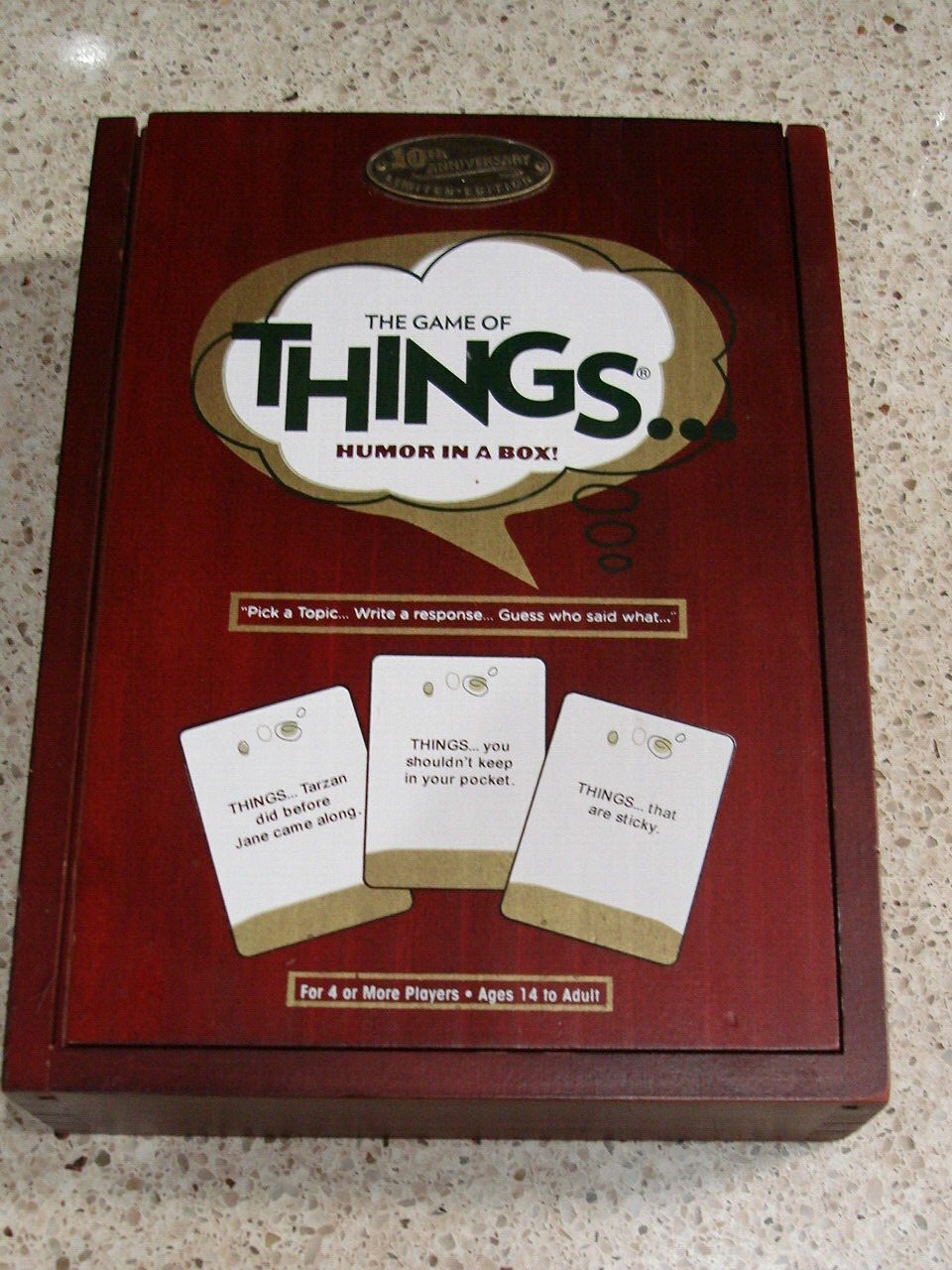 NIB Card Game For Kids Limited Edition The Game Of Things 10th Anniversary NEW