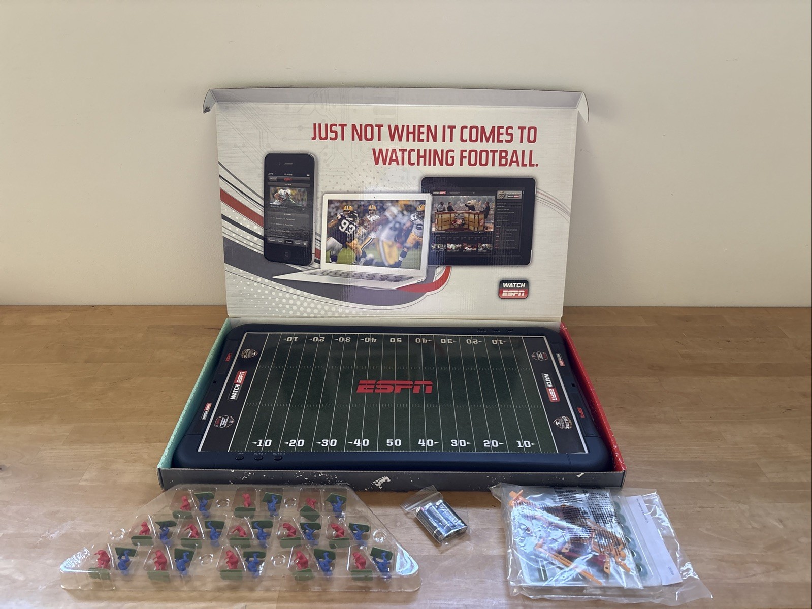 New Unused Vintage ESPN Promo Electric Vibrating Football Game EB Excalibur NOS