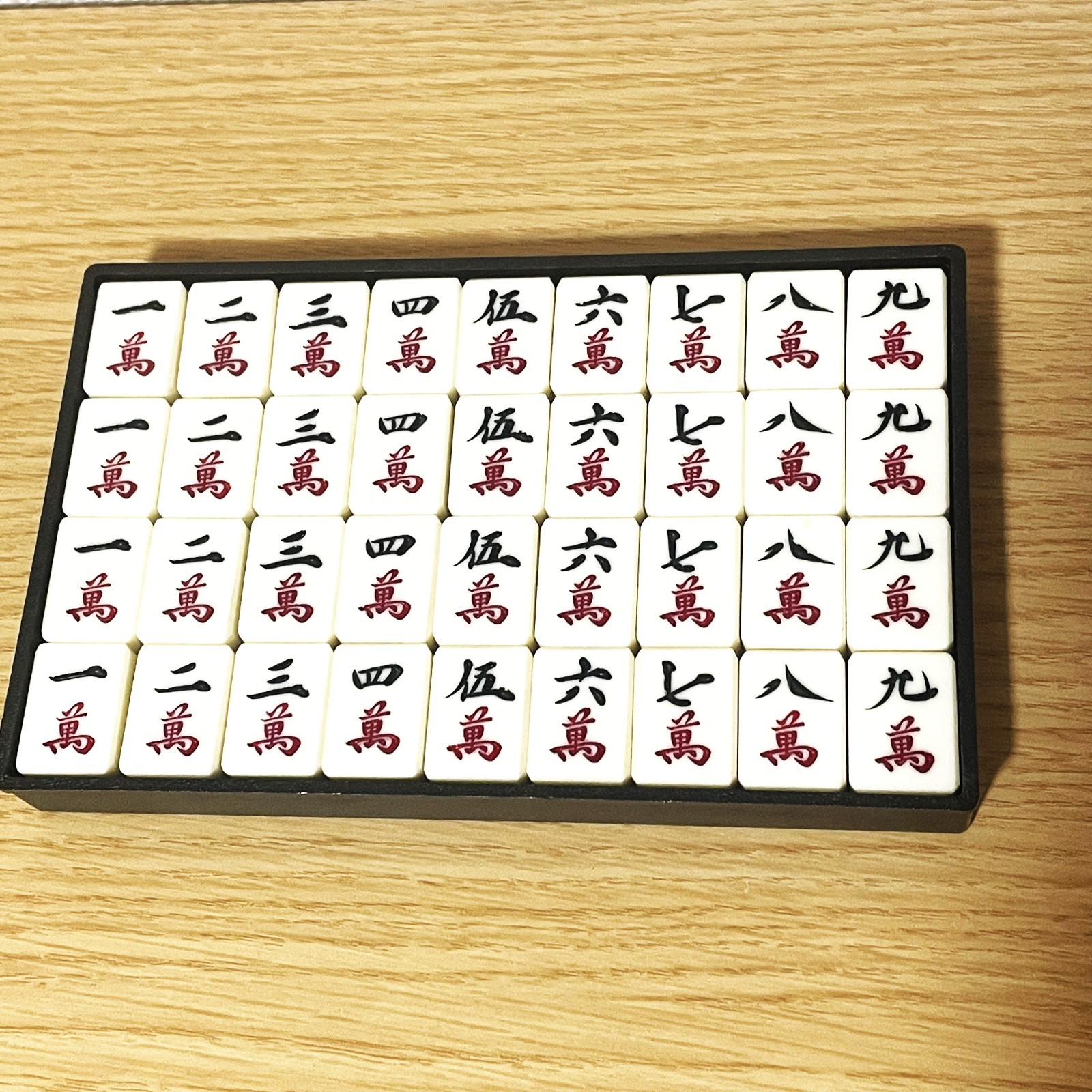 Vintage Mizuno Maruichi Bamboo Backed Mahjong Tile Set Japanese Riichi Mahjong