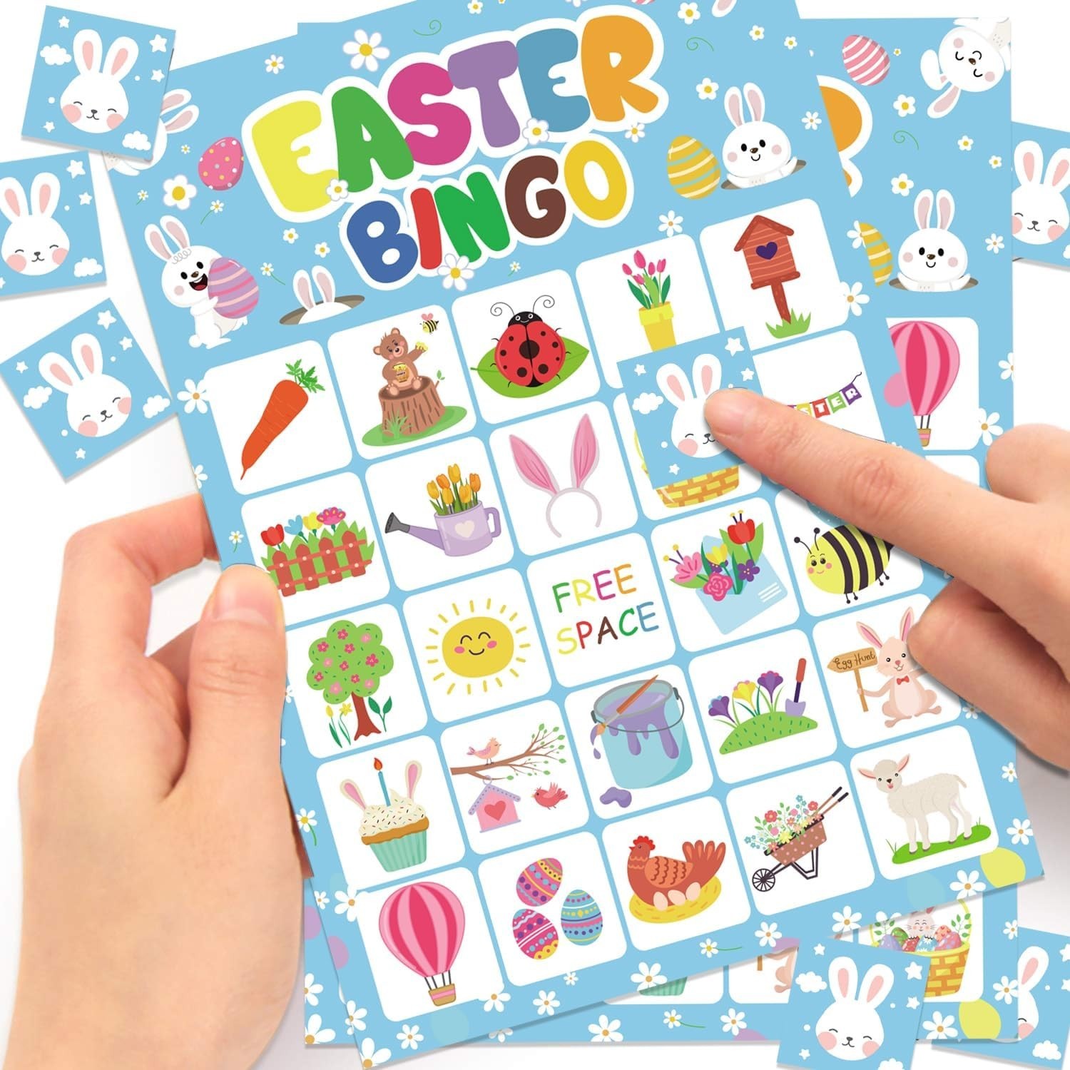 Easter Bingo Game Cards for Kids 24 Players Easter Party Game for School Clas…