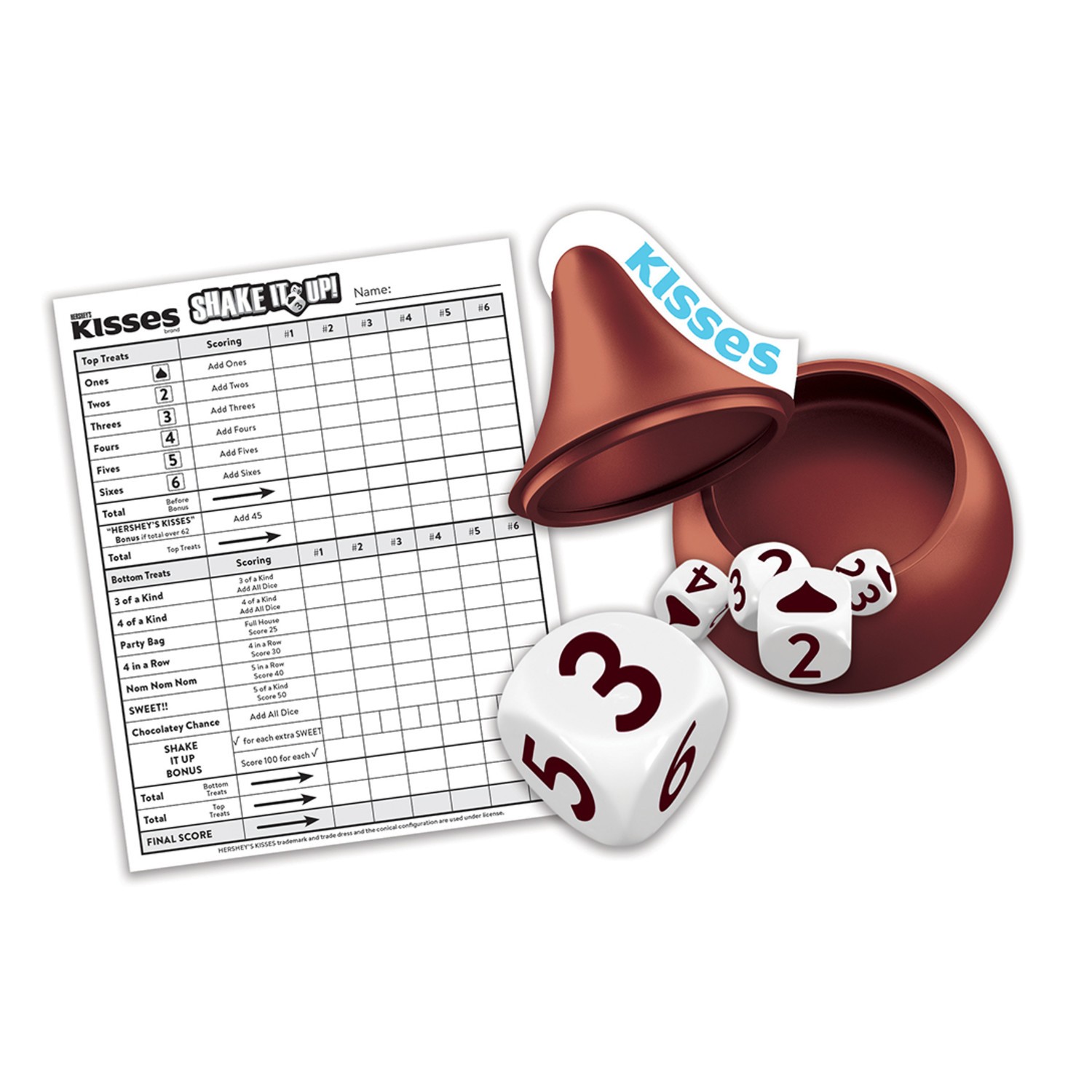 MasterPieces – Hershey’s Kisses – Officially Licensed Shake It Up! Dice Game