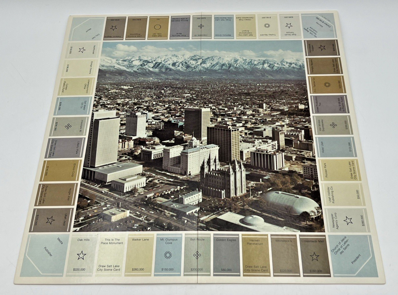 1980 SALT LAKE CITY SCENE BOARD GAME BY HANSEN STOCK NUMBER 2600