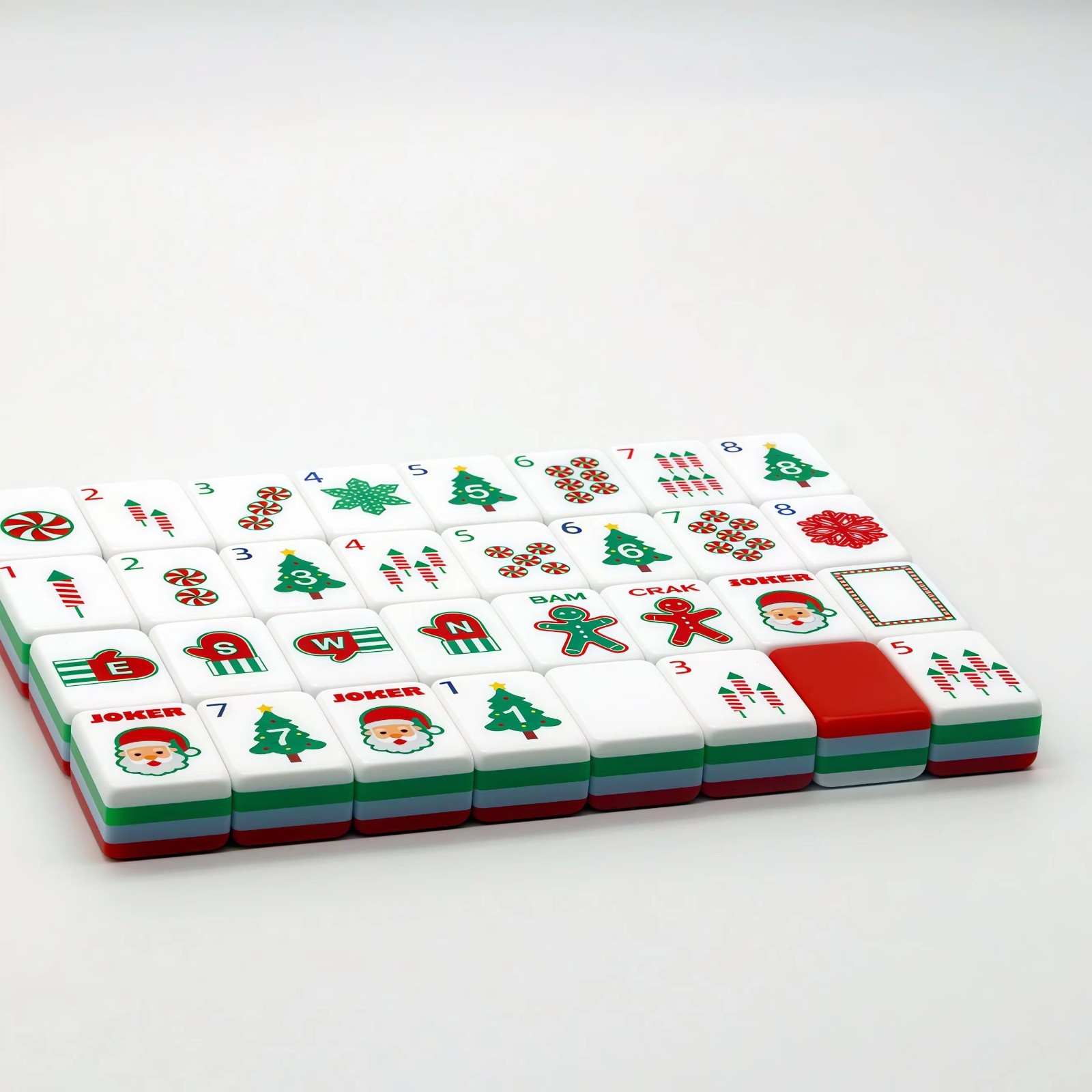 160 Christmas-themed American Mahjong set 4-layer acrylic American Mahjong tiles