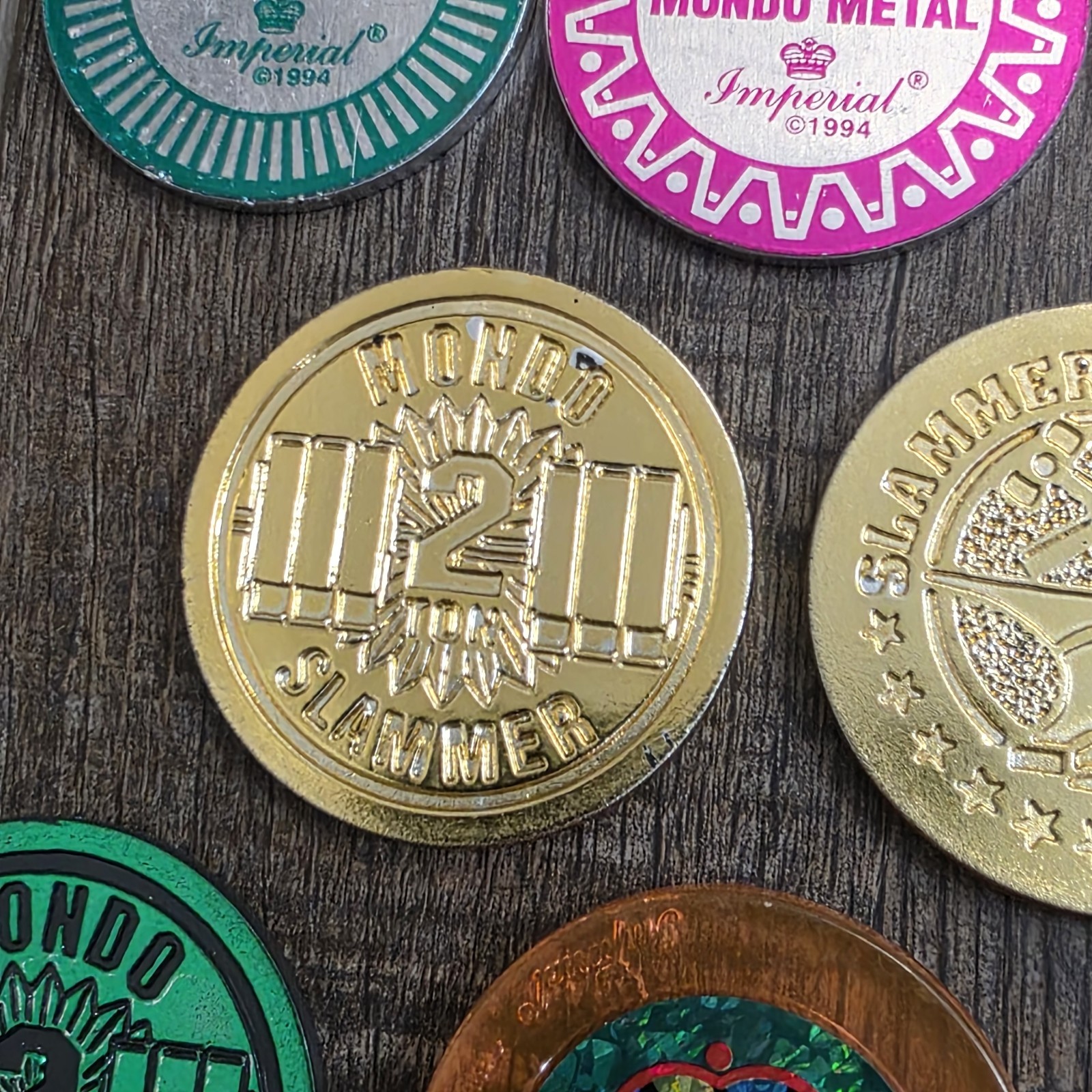 POG Slammer Whammers Mondo Metal Gold Imperial 1994 Lot of 8 Aluminum Rare