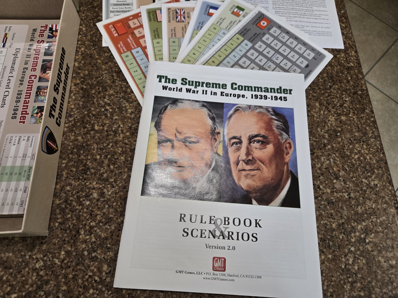 The Supreme Commander + Errata Counters GMT Games 1316 Unpunched