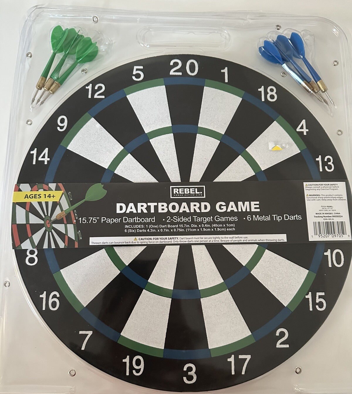 2-Sided Dartboard Game Set 16in