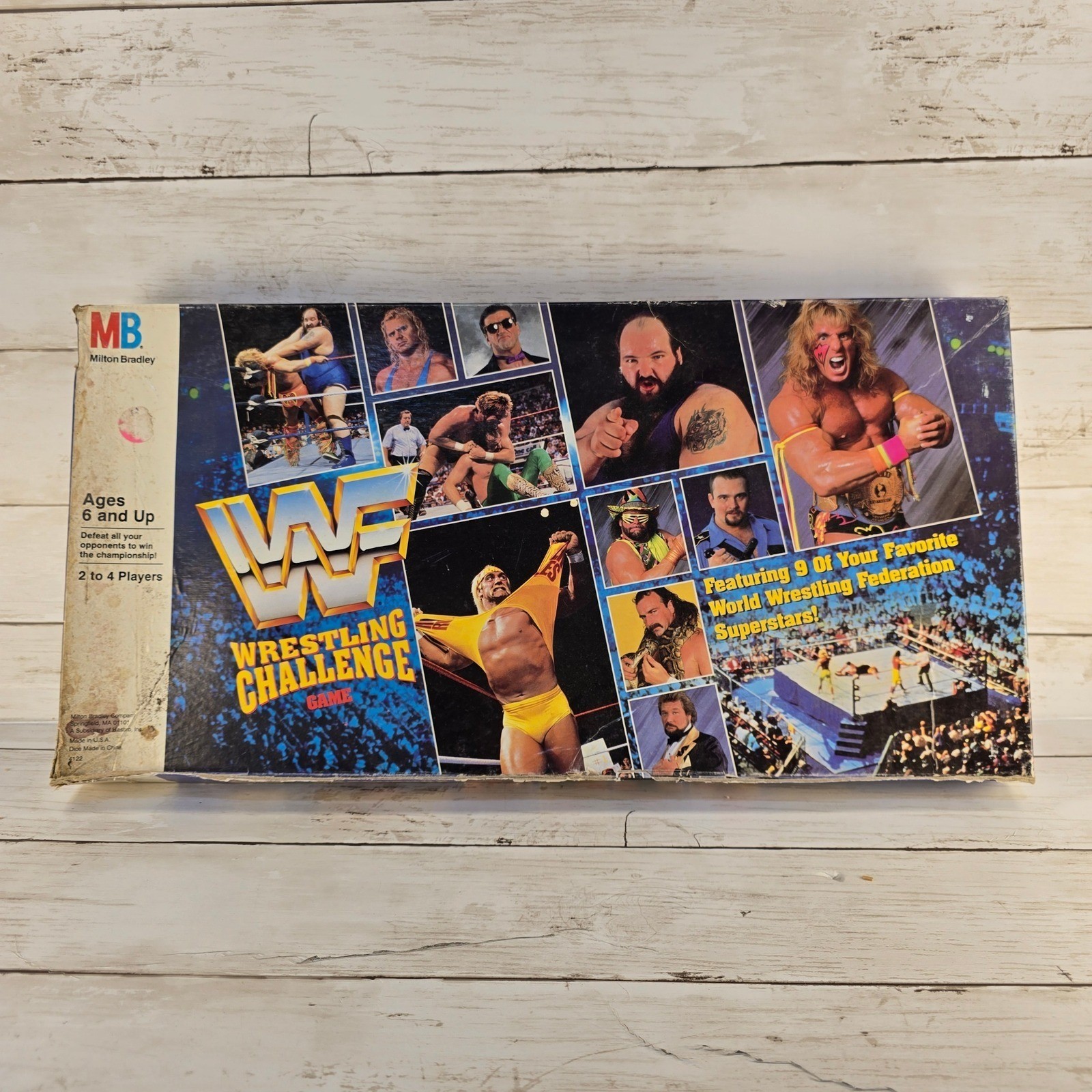 Vintage 1990 WWF Wrestling Challenge Board Game Milton Bradley
