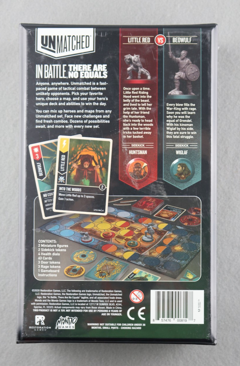 Unmatched Little Red Riding Hood vs Beowulf 2 Player Mondo Games REO 9305 SEALED