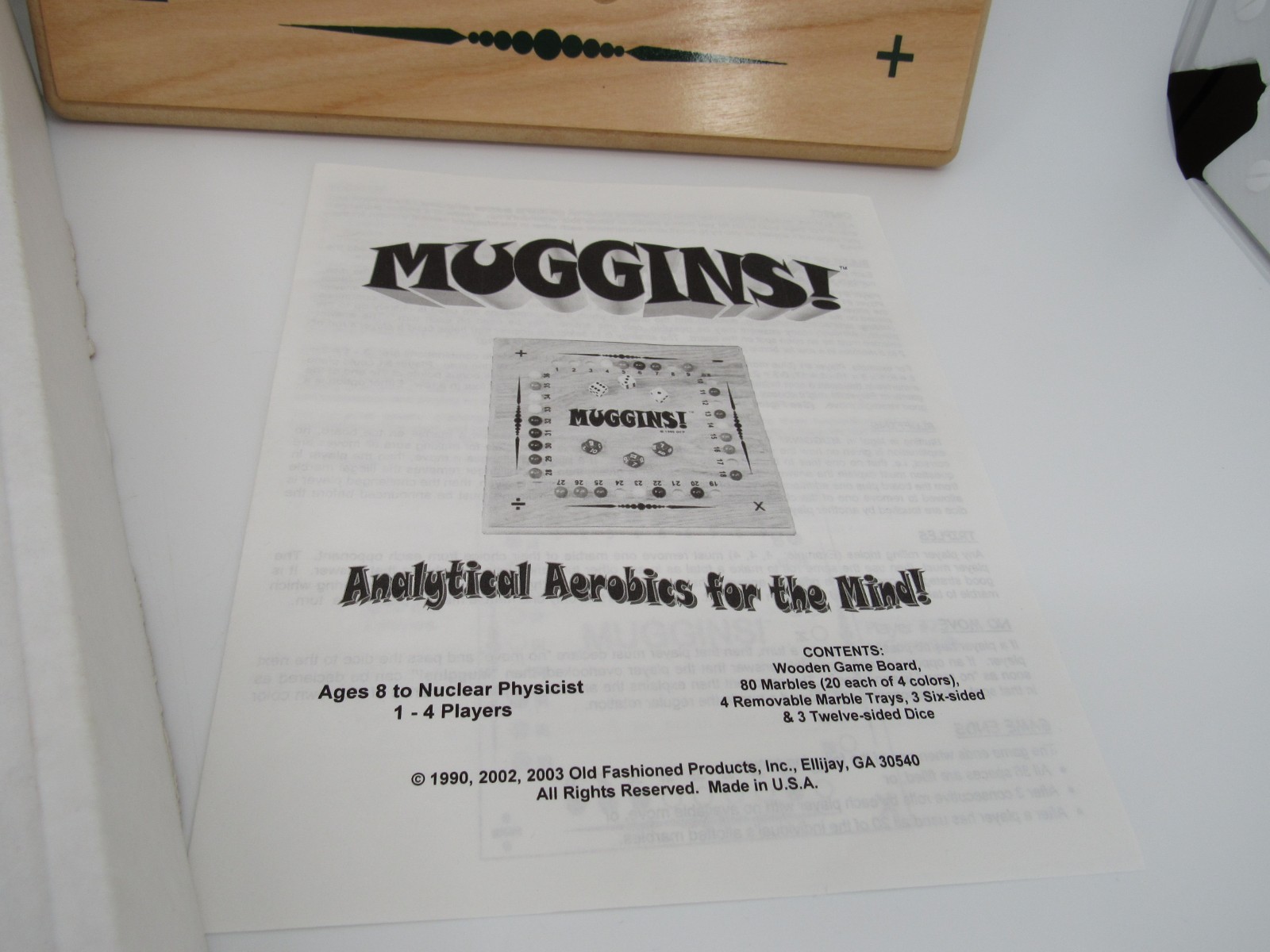 Muggins & Knock-Out Reversible Wooden Board Games Complete