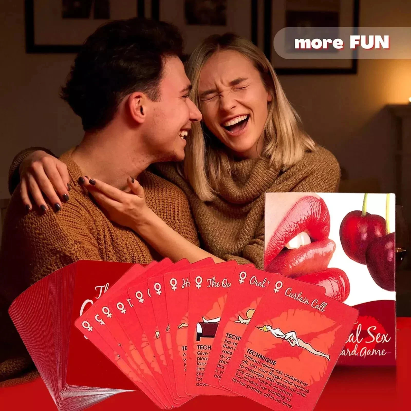 50PC Oral Sex Card Game Adults Couples Fun Foreplay Game Lover Party Paper Game