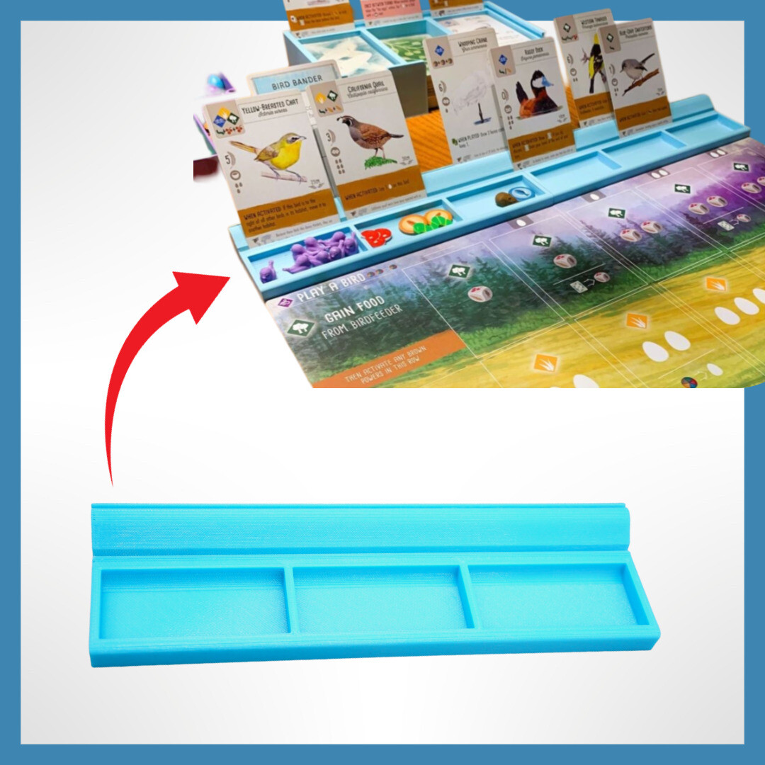 Player Tray Card / Piece Holder for Wingspan Board Game