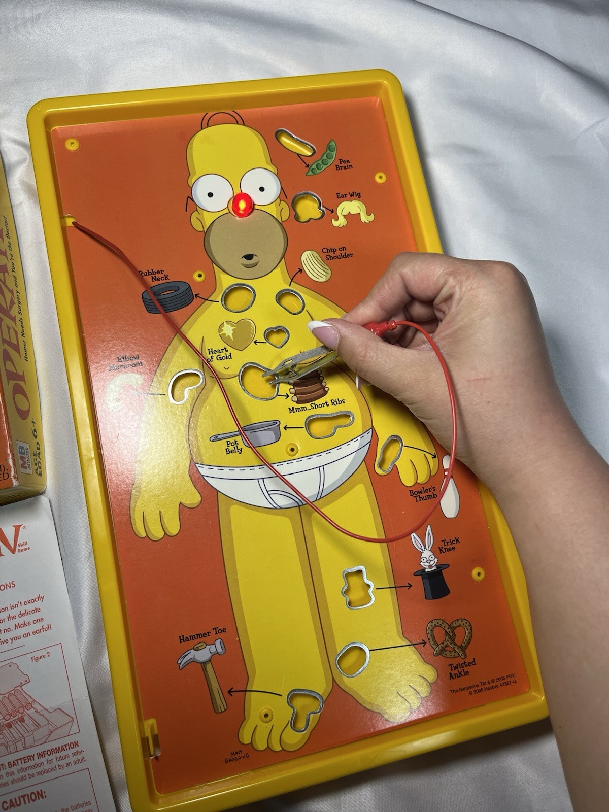 Vintage Milton Bradley The Simpsons Operation Board Game 2005 Tested Works