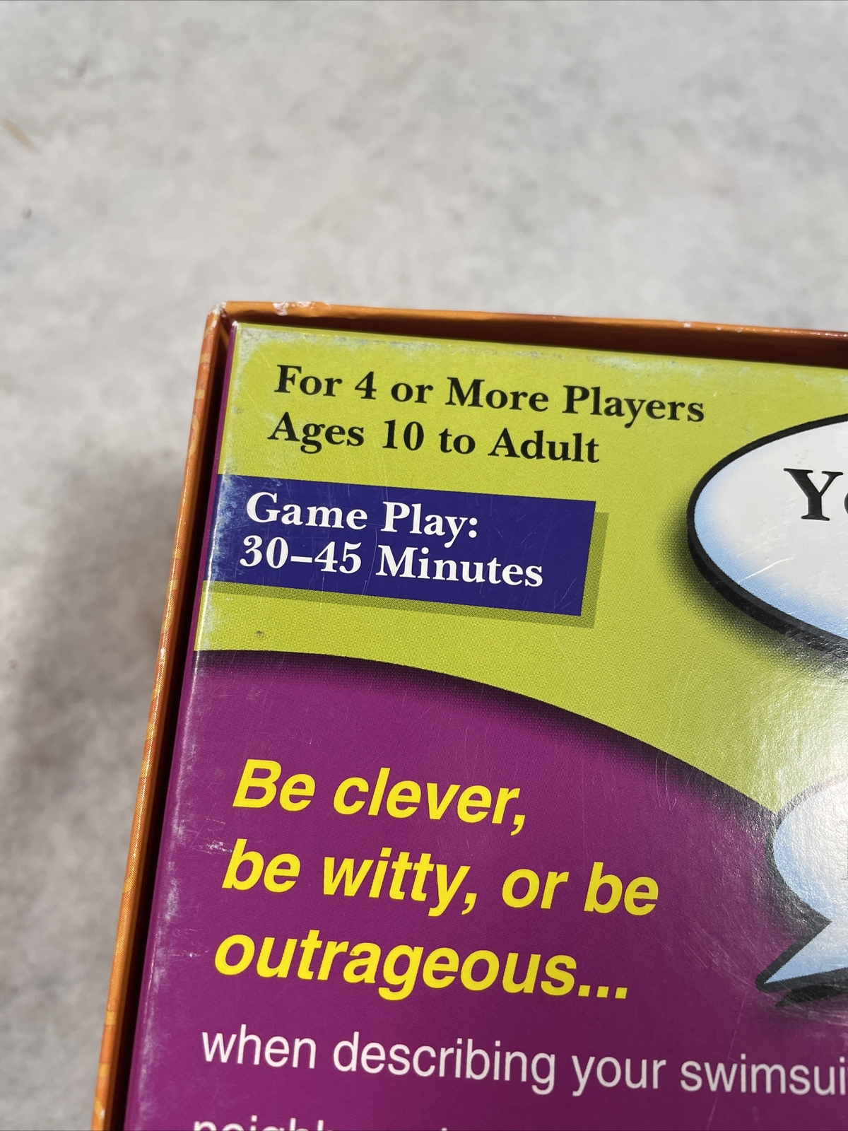 What’s Yours Like The Game That Tells It Like It Is 4+ Player Age 12+ Party Game