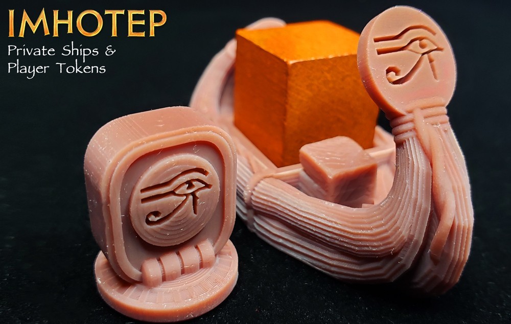 Imhotep: Builder of Egypt Player Tokens 6pcs | Multi-colored 3d Printed Pieces