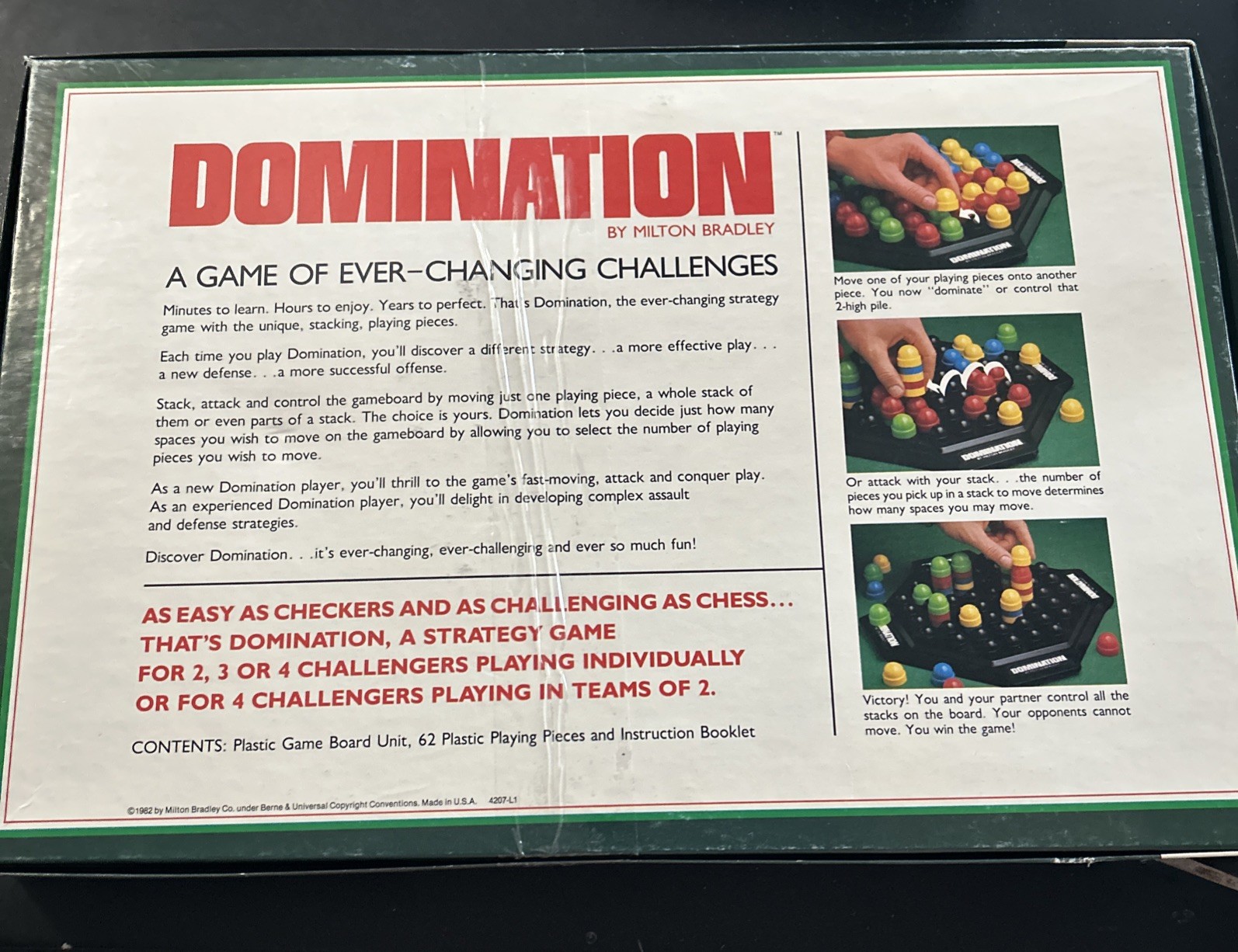 Domination Board Game by Milton Bradley 1982 Complete EXCELLENT CONDITION