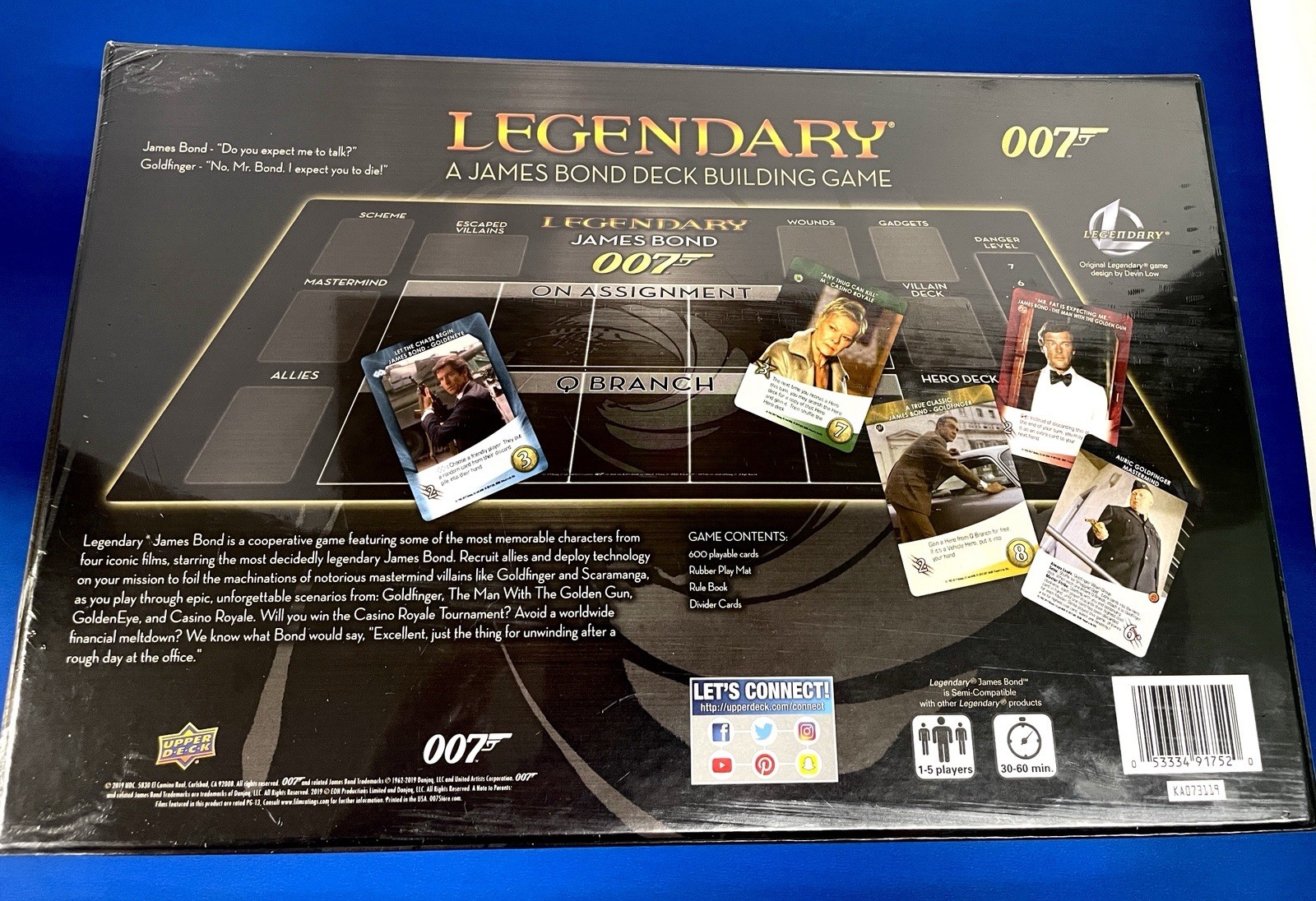LEGENDARY 007 JAMES BOND DBG Deck Boarding Game SEALED