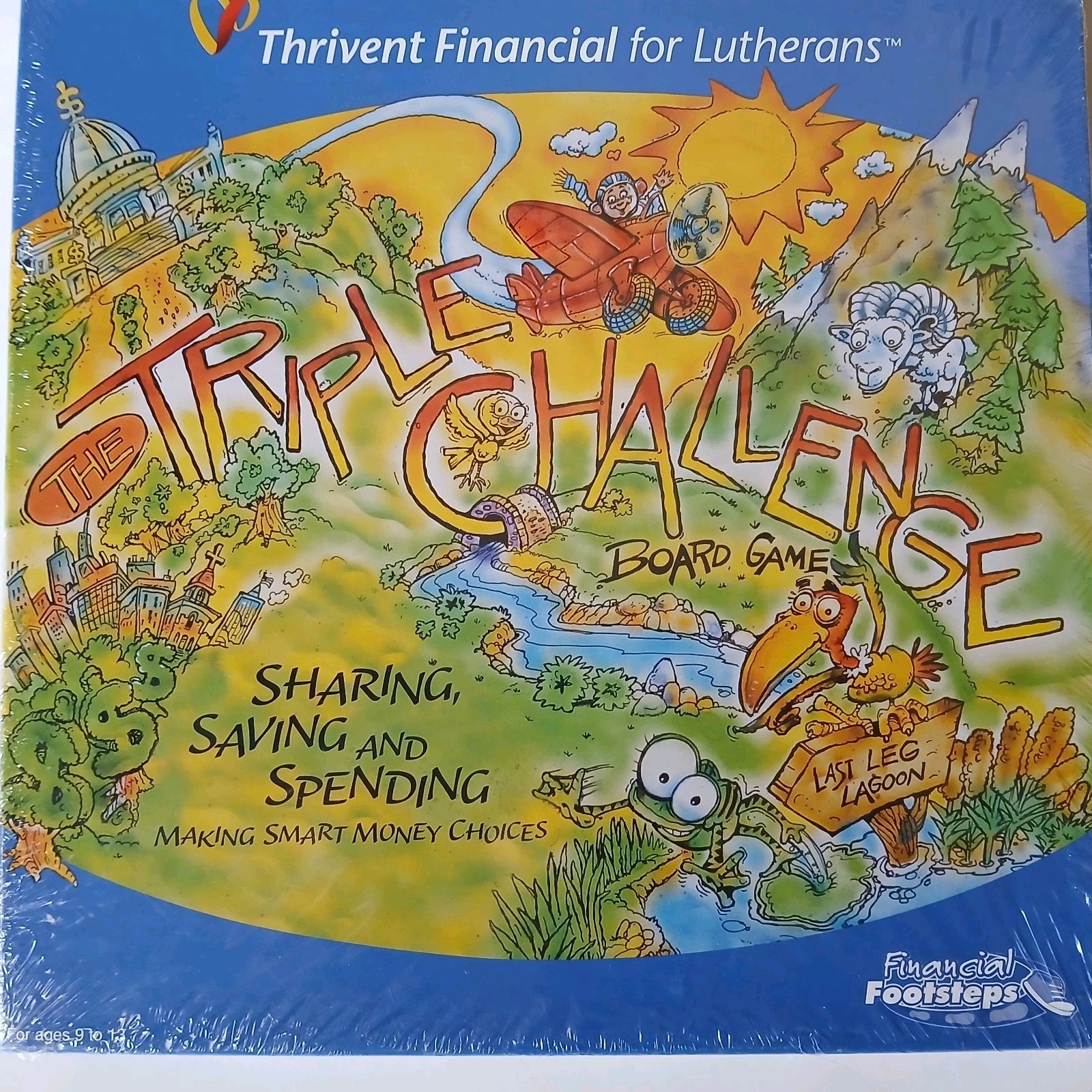 Triple Challenge Board Game Financial Footsteps NEW Sealed Money Saving Budget