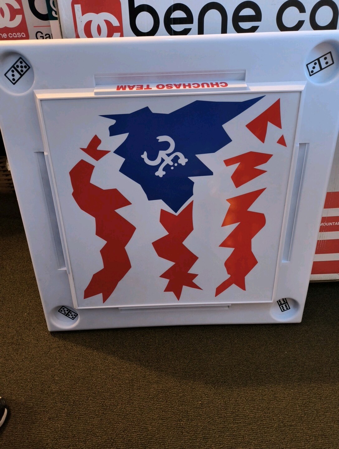 Custom Domino Table With Custom Graphics Embossed With Your Favorite Design.