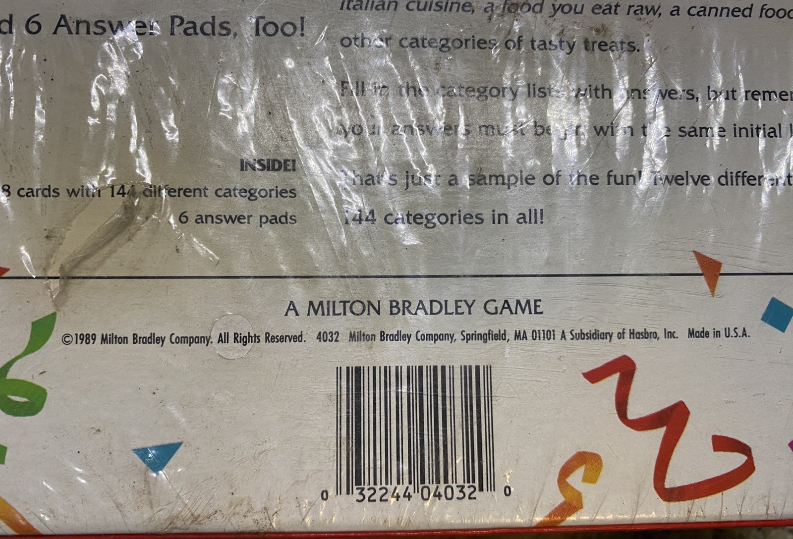 Milton Bradley The Game of Scattergories Refill #1 BRAND NEW Sealed