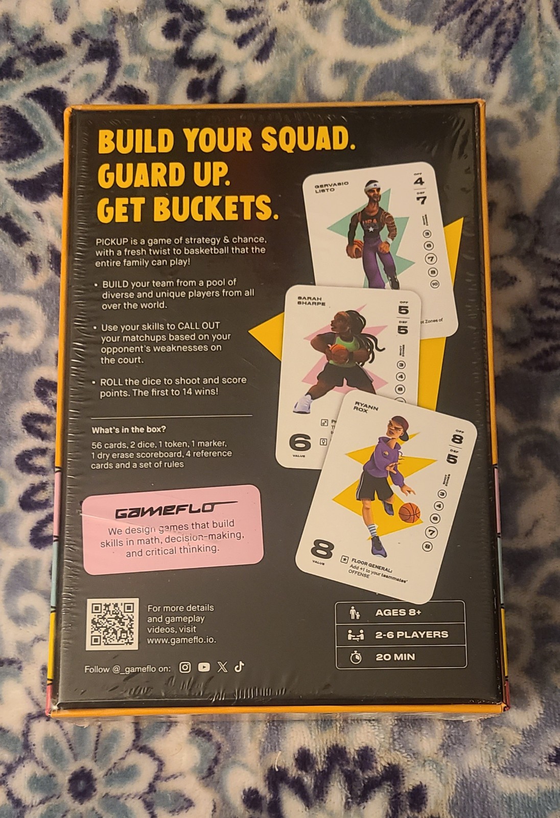 Gameflo Pickup Basketball Card Game Of Strategy Ages 8+ And 2 To 6 Players New