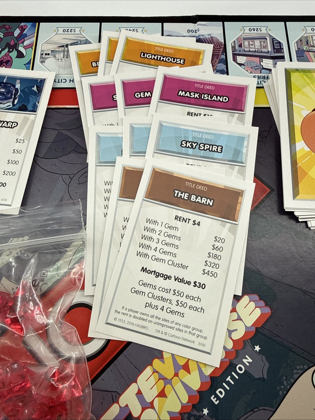 MONOPOLY STEVEN UNIVERSE EDITION USAopoly 2016 Cartoon Network 100% COMPLETE