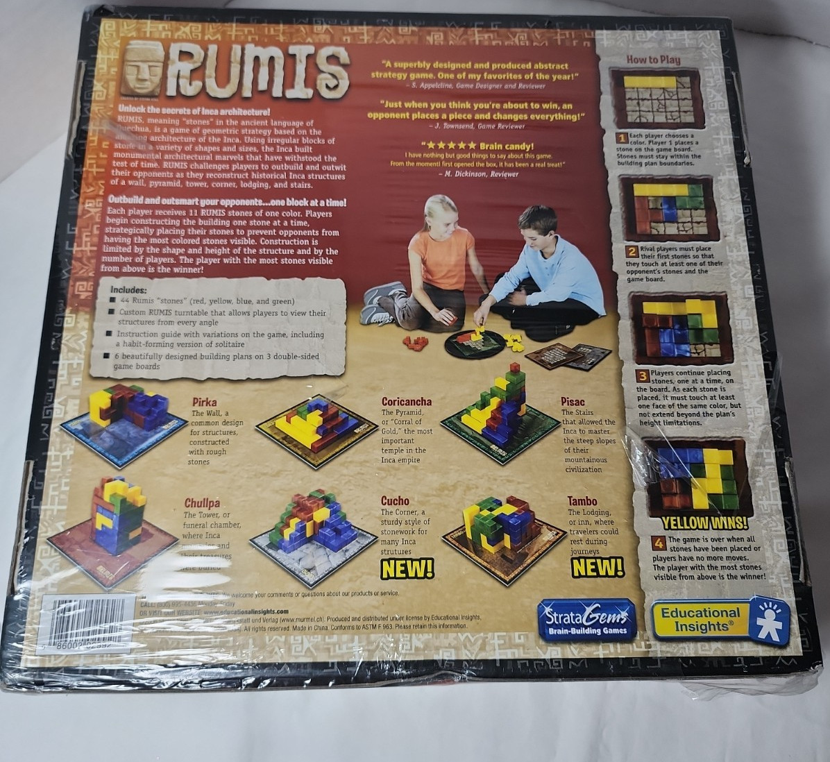 RUMIS – Worldwide Award-Winning Strategy Game Educational Insights *NEW/SEALED*
