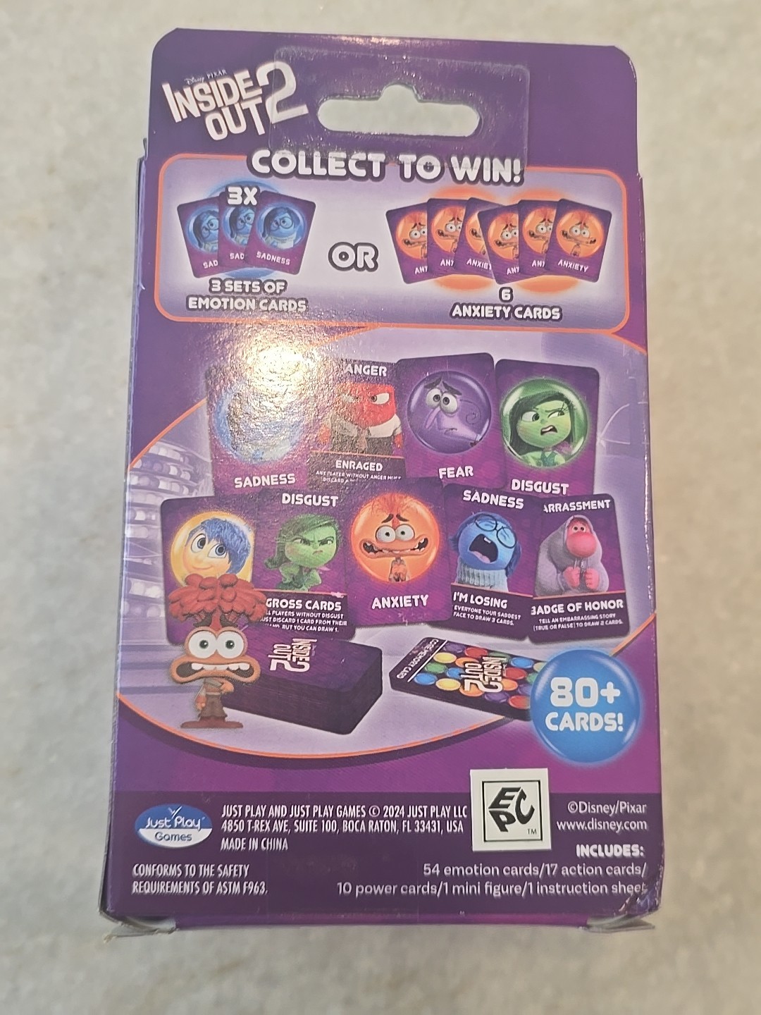 Disney Pixar Inside Out 2 Mixed-Up Emotions Card Game W/ Collectible Figure NEW