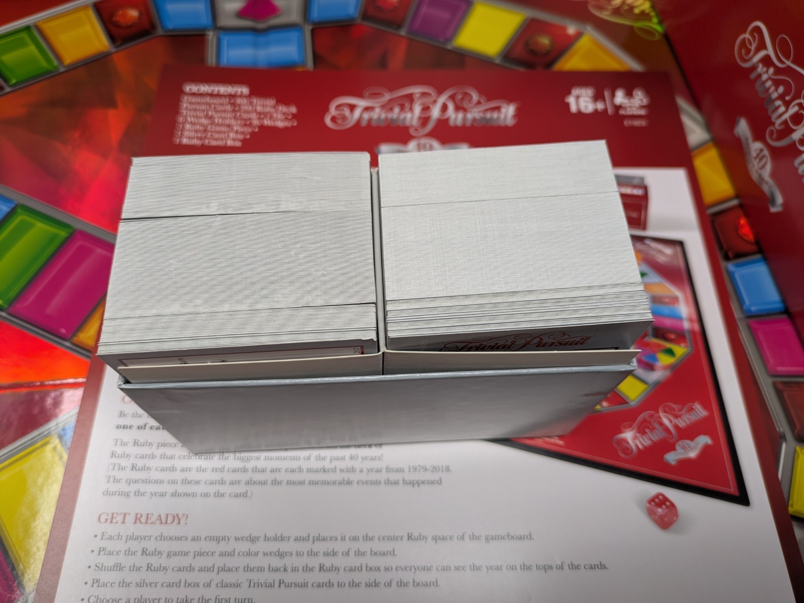 Hasbro Trivial Pursuit 40th Anniversary Ruby Edition Board Game 100% Complete!