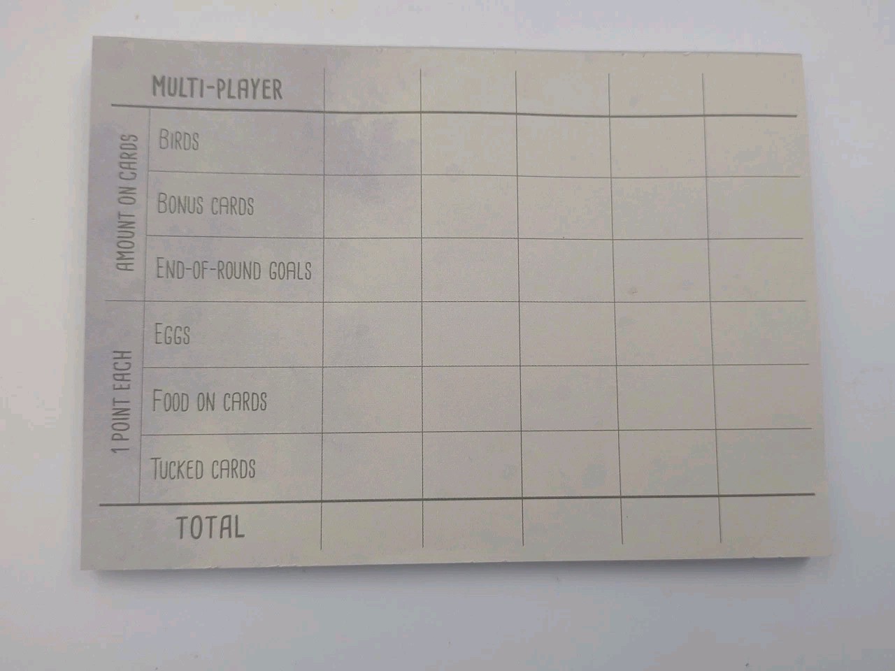 Wingspan Original Board Game Replacement Pieces 1 Scorepad