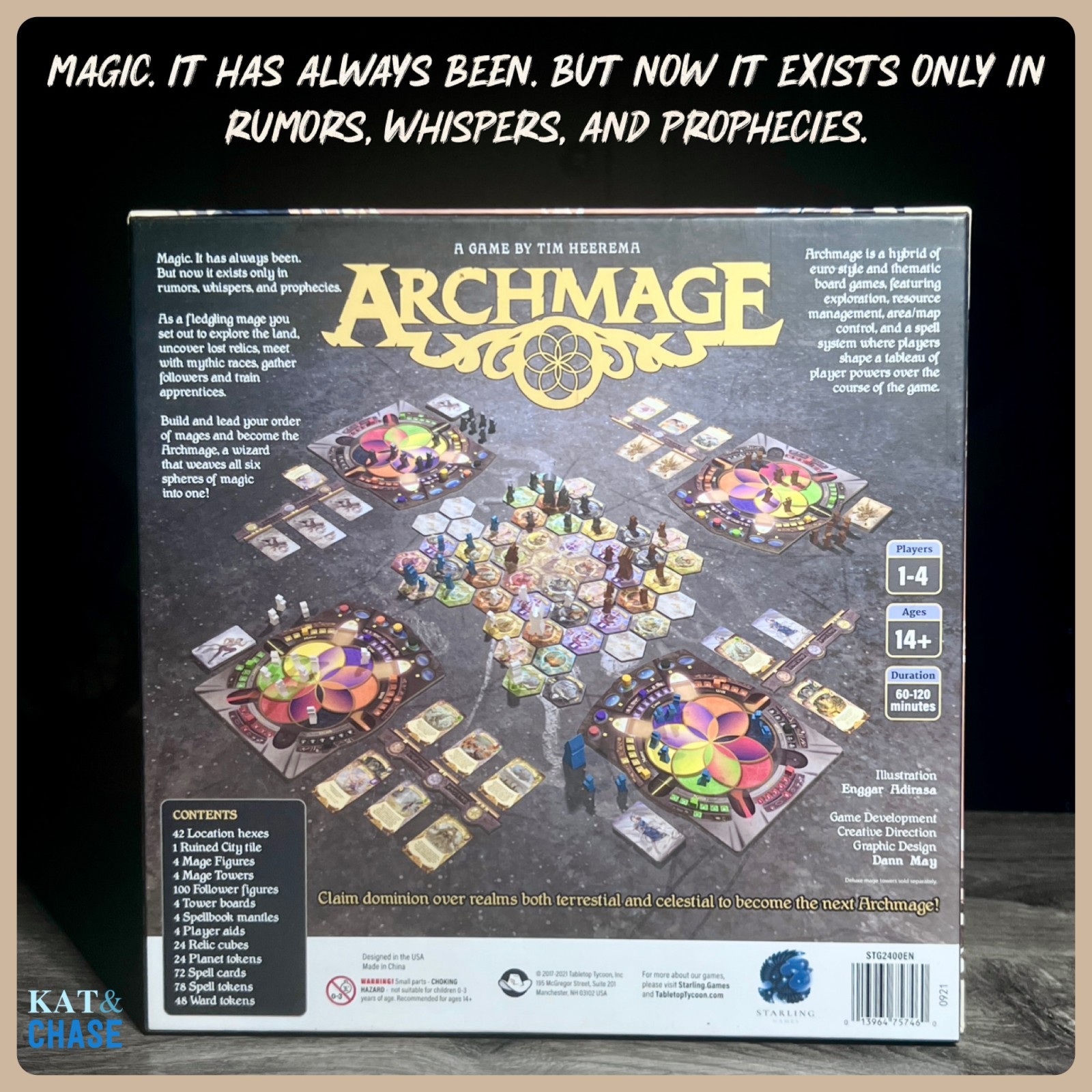 Archmage Board Game by Starling Games Complete Excellent Tim Heerema