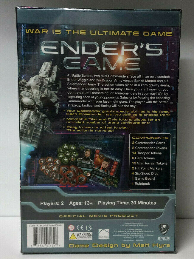 Cryptozoic Entertainment Enders Game Battle School Board Game New Sealed