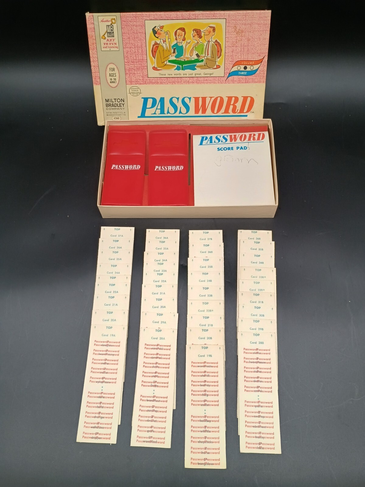 Password Game 4260 by Milton Bradley 4 Volumes 1, 2, 3 & 5 VINTAGE 1960s
