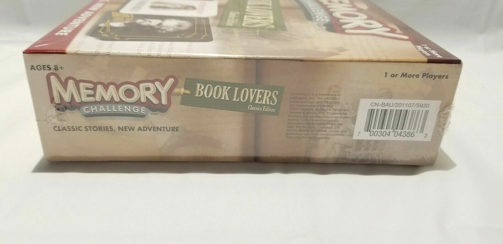 Memory Challenge Book Lovers Classic Edition Factory Sealed, New USAopoly Hasbro