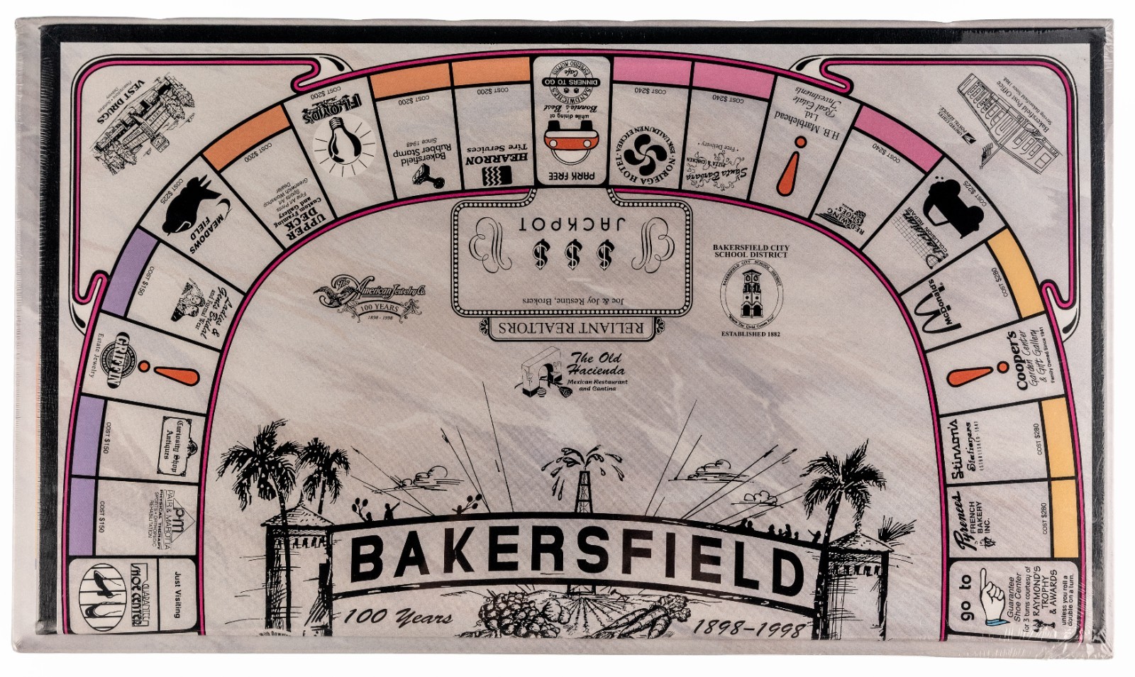City-opoly Bakersfield Monopoly Style Board Game NEW SEALED 1998 Hometown Games