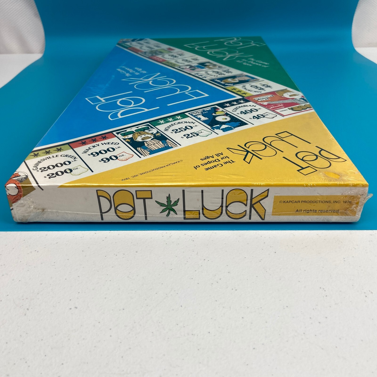 Vintage Rare POT LUCK Board Game 1979 Kapcar Monopoly Cannabis Weed NEW SEALED!!