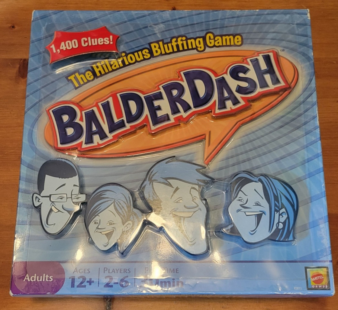 Mattel Balderdash Bluffing Board Game 1,400 Clues 2-6 Players