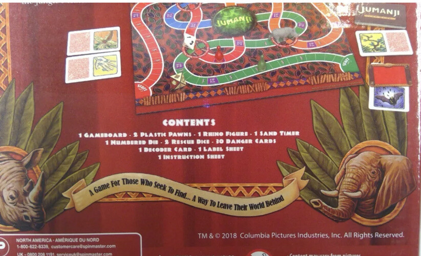 Jumanji Ready To Roll Games Age 5+ Fast Paced Game by Cardinal Travel Size