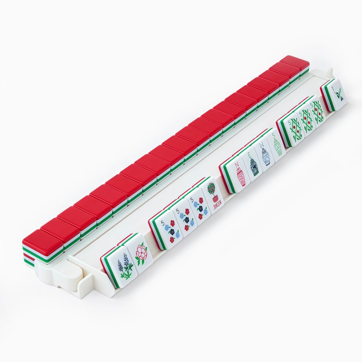 American Mahjong Game Set, 160 new red acrylic layered mahjong tiles