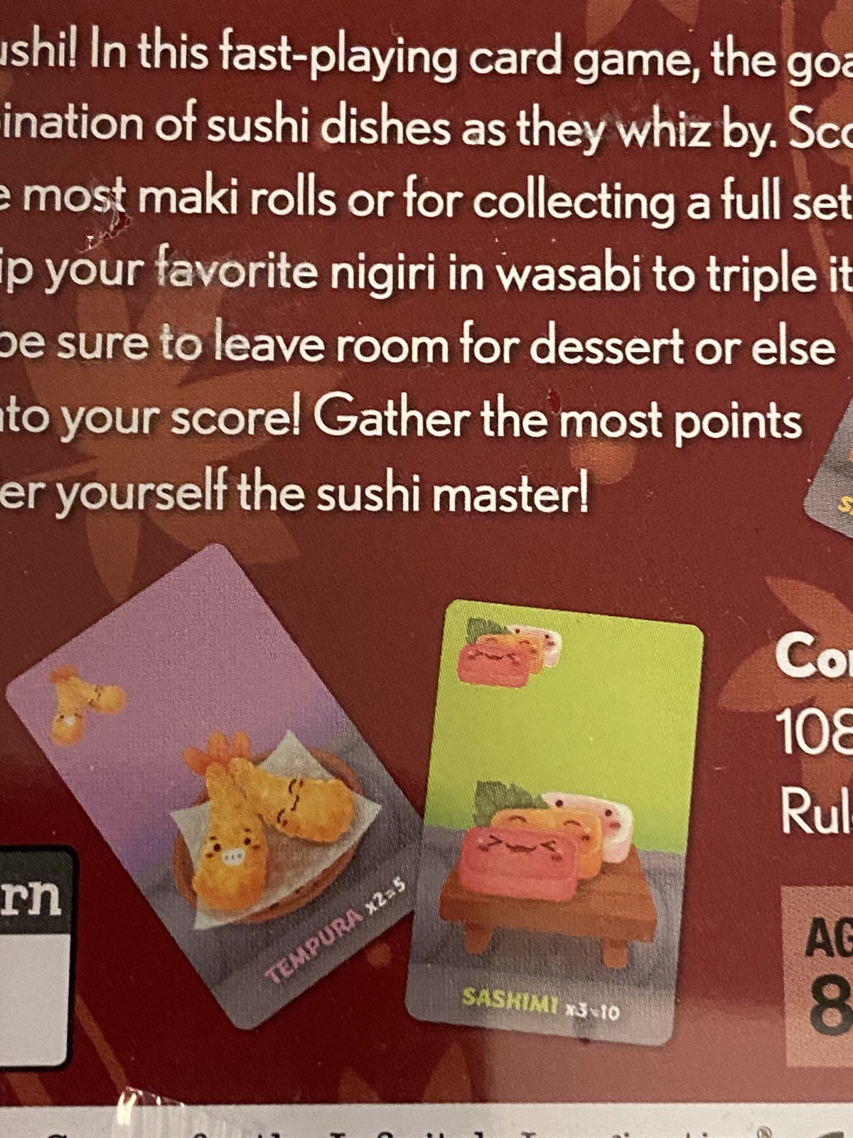 Sushi Go! The Pick and Pass Card Game NEW Sealed Best Toy Award Winner