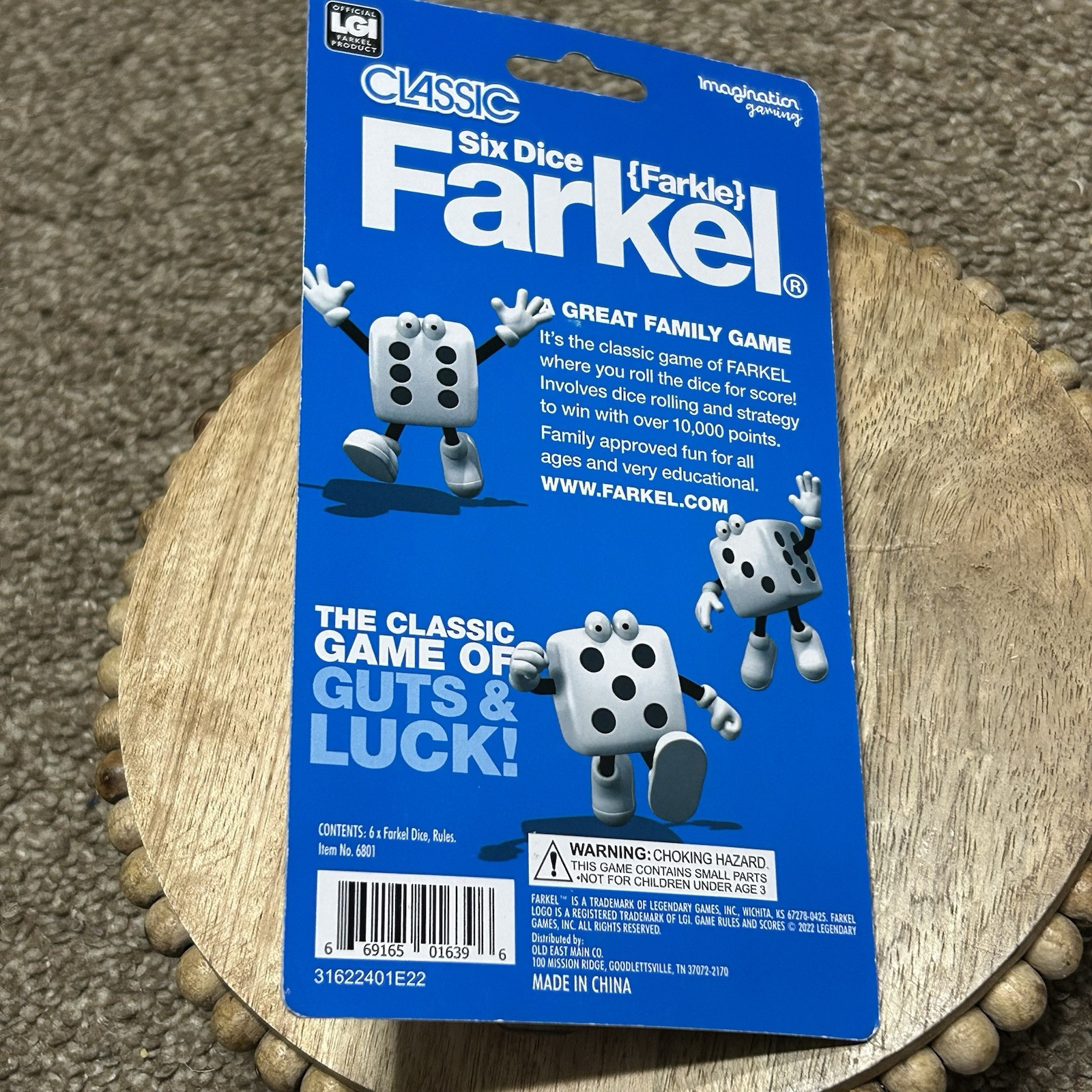 NIB Classic Six Dice Farkle Farkel Family Game