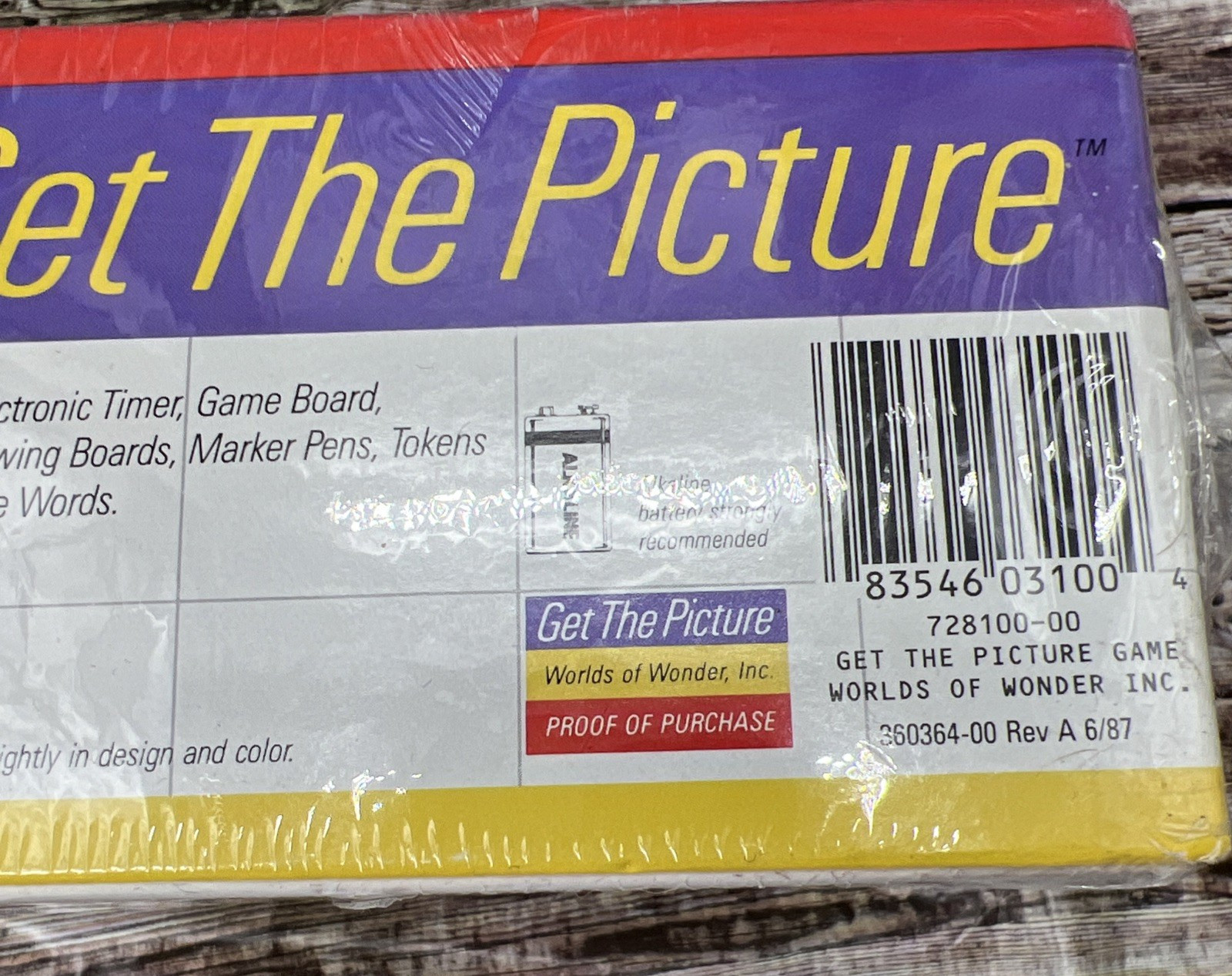 Get the Picture Board Game Worlds of Wonder Complete Vintage 1987 Factory Sealed