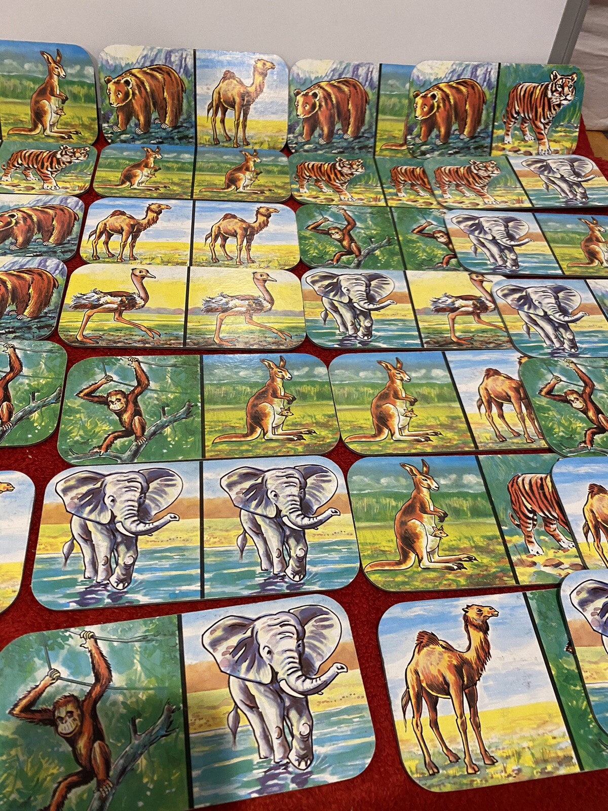 Vloer Domino Game Animals Leerspel Vintage Hema BV Amsterdam Dutch Game